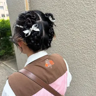 セミロング ヘアアレンジ MUKU ひかるのヘアスタイル