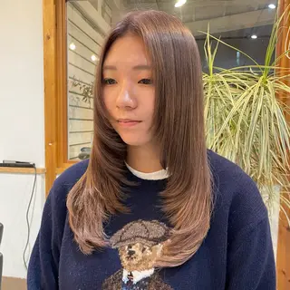 セミロング こいけ みきののヘアスタイル