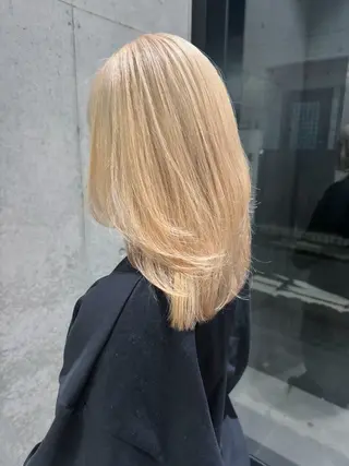 ミディアム カラー ヘアアレンジ ミニボブ/ブリーチ 🌈MISATOのヘアスタイル
