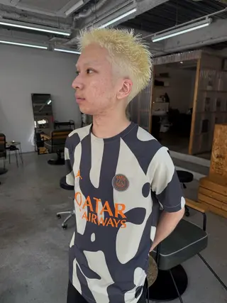 ショート カラー mai/大阪心斎橋 メンズ/ハイトーンのヘアスタイル