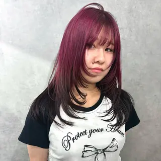 ロング ショート/ウルフ カットモデル募集のヘアスタイル