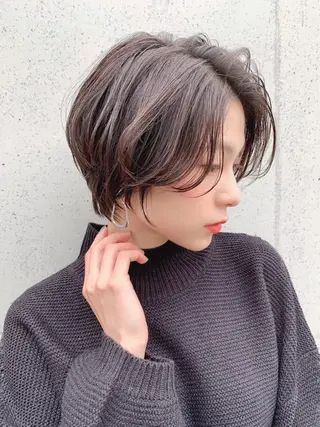 ショート カラー 顔周り/ブリーチなし /縮毛矯正🫧伊勢のヘアスタイル