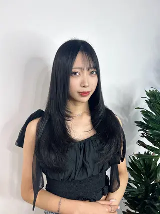 ロング カラー 渋谷レイヤーカット❌ 縮毛矯正専門/武田涼のヘアスタイル
