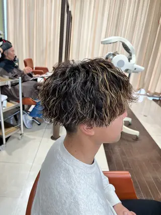 ショート パーマ メンズ 🧊メンズ特化🧊 高木航希のヘアスタイル