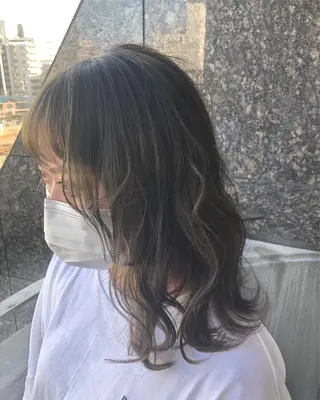 ミディアム カラーアンドケアリタ kitamuuuのヘアスタイル