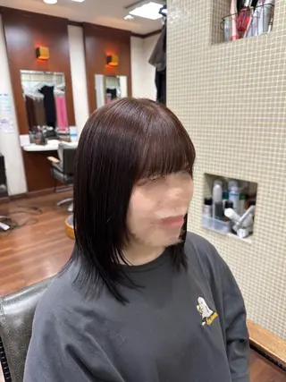 ミディアム カラー 濱野 黎士のヘアスタイル