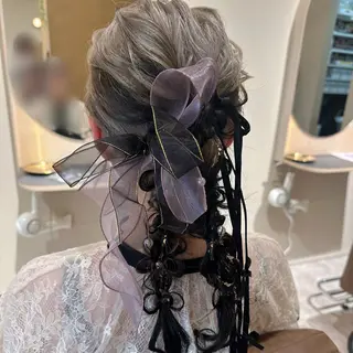 セミロング ヘアアレンジ 高橋 那美のヘアスタイル