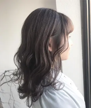 セミロング カラー パーマ 大嶋 宏隆のヘアスタイル