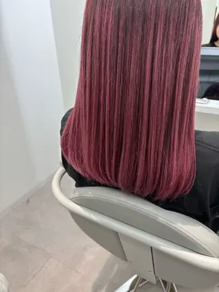 ミディアム カラー 福田 有紗のヘアスタイル