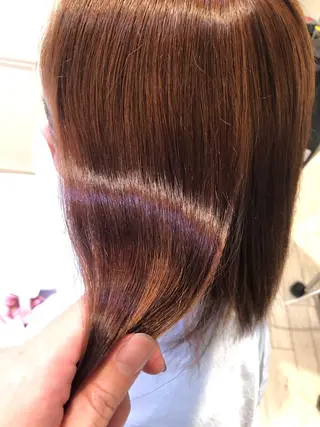 ミディアム 髪質改善&ストレート ✂︎鈴木青樹のヘアスタイル