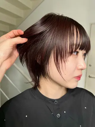ショート カラー みうら ありさのヘアスタイル