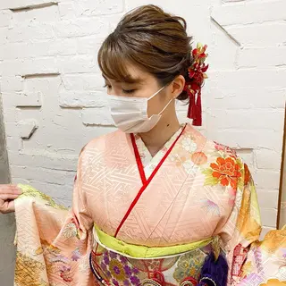 セミロング まつパ・ヘアセット ♡Chinami♡のマツエク・マツパデザイン