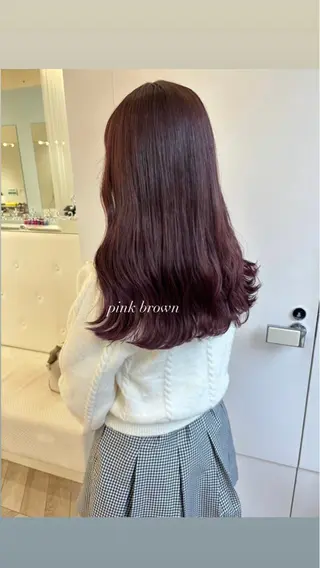 セミロング ParveMix 宮﨑 梨里のヘアスタイル