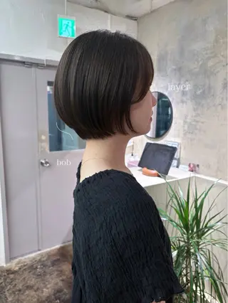 ショート カラー karin🌛ボブ／ 透明感たっぷりカラーのヘアスタイル