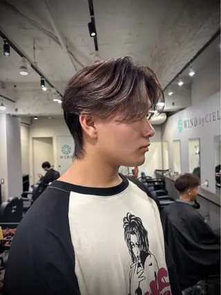 ミディアム メンズ メンズ美容室 難波北川司のヘアスタイル