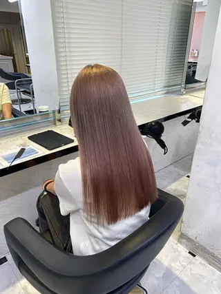 ロング カラー 透明感ベージュカラー 🪞上野🪞AIのヘアスタイル