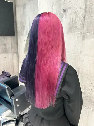 ロング カラー 【色落ちまで可愛い】 mao🐩💜のヘアスタイル