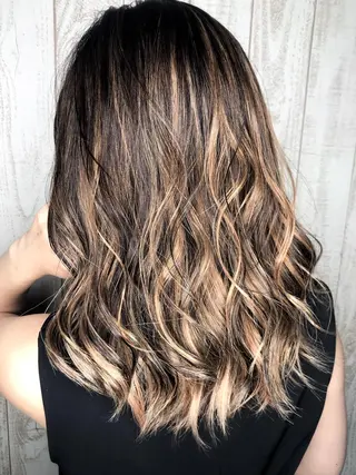 セミロング カラー 杉田 一浩のヘアスタイル
