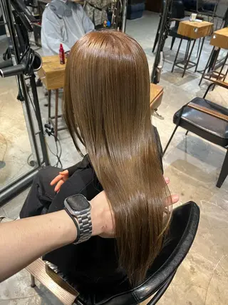セミロング カラー 赤みゼロ/透明感 カラー🌿KANTAのヘアスタイル