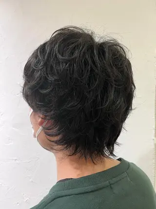 ショート パーマ メンズ 美容室stadium 横田ジュンコのヘアスタイル