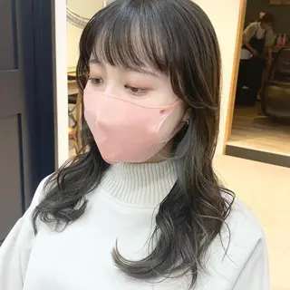 セミロング カラー パーマ ヘアアレンジ メンズ キッズ ネイル マツエク・マツパ アイブロウ レイヤーカット 🌿透け感カラーのヘアスタイル