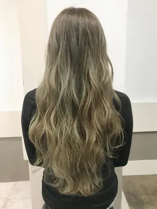 ロング カラー ヘアアレンジ GiseL天神カラー 髪質改善/ブリーチのヘアスタイル