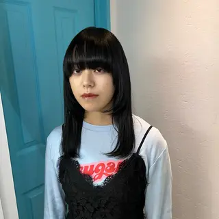 セミロング カラー ブリーチ/縮毛矯正 ❤️‍🔥シンノスケのヘアスタイル