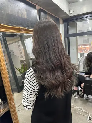 ミディアム カラー 西村あきや トレンド韓国ヘアのヘアスタイル