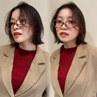 ショート ❤️アヤカ Wカラー ボブ レイヤー❤️のヘアスタイル