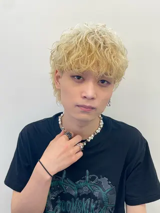 ショート カラー パーマ ヘアアレンジ メンズ 亀井隆汰/メンズ専門 パーマ特化美容師のヘアスタイル