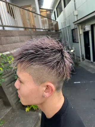 カラー メンズ ダブルスキルエクステ /羽エクステ白石宇由のヘアスタイル