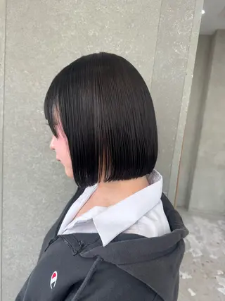 ショート ボブ ミニボブ 透明感カラー颯空🎀のヘアスタイル