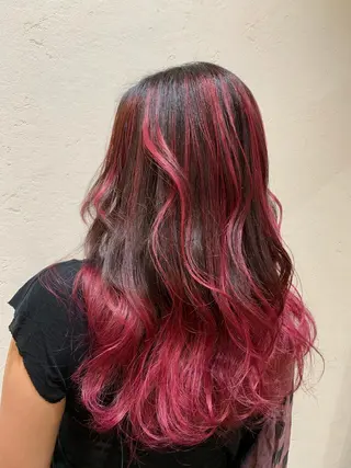 ロング カラー 天野 開のヘアスタイル