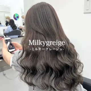 ロング カラー 🧁透明感×モテ💞 WカラーNanamiのヘアスタイル