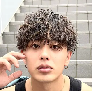 ショート パーマ メンズ かずき 💈毛流れ💈のヘアスタイル