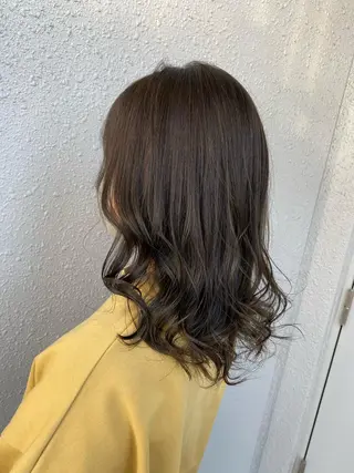 セミロング カラー 後藤紗英/髪質改善 /オリーブベージュのヘアスタイル