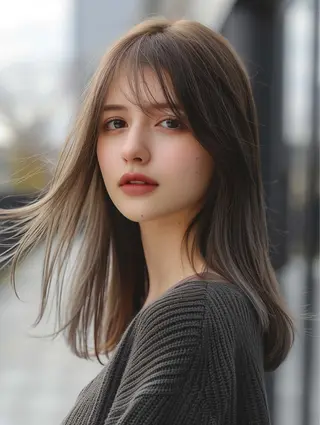 セミロング ✨シルクストレート✨ 美髪髪質改善Yukiのヘアスタイル