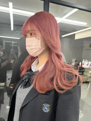 セミロング カラー 髪質改善/堀江 ケアカラーtoshiのヘアスタイル