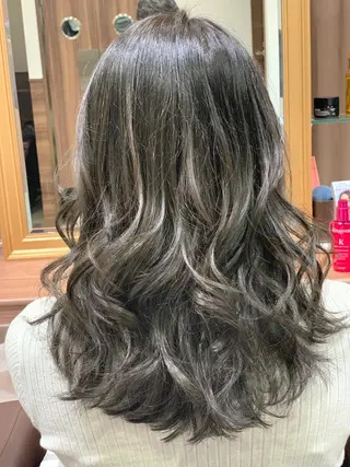 セミロング カラー 平本 雄馬のヘアスタイル