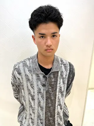 ショート パーマ メンズ 縮毛矯正/ 似合わせ/古津遼平のヘアスタイル