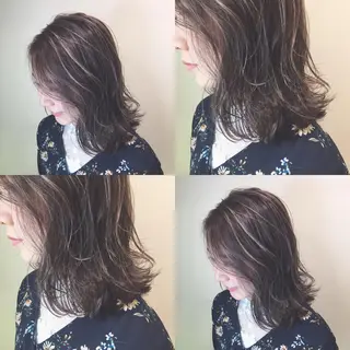 セミロング カラー 🌻Insta指名 NO.1🌻Shoのヘアスタイル