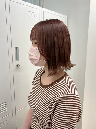 ミディアム カラー 🎀京都暖色/ 艶髪縮毛/funaのヘアスタイル