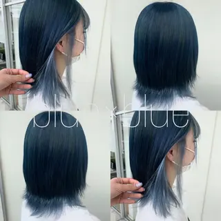 ミディアム カラー 小澤 志穂のヘアスタイル