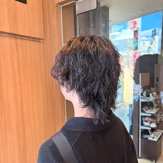 パーマ メンズ デザインカラー/ オダセイナのヘアスタイル