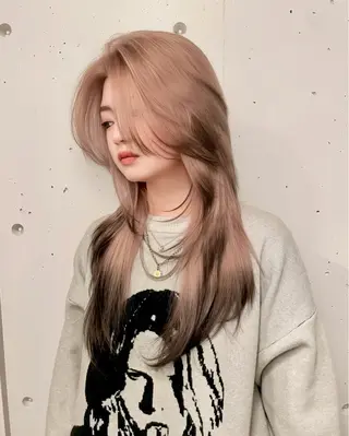 ロング カラー レイヤー×ハッシュカ ット｜Keisukeのヘアスタイル