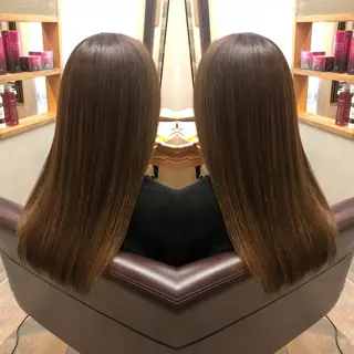 ミディアム カラー パーマ tuuli トゥーリのヘアスタイル