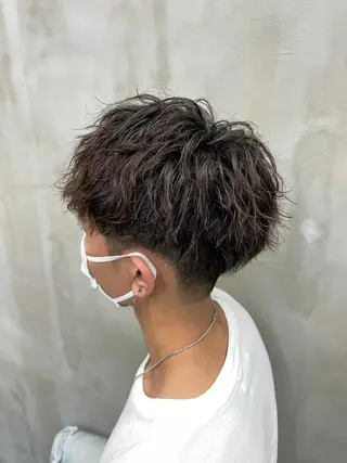ショート メンズ メンズサロン代表 曲がる縮毛矯正のヘアスタイル