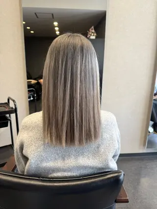 ミディアム 髪質改善⚡️カラー 🍀武久 誠🍀のヘアスタイル