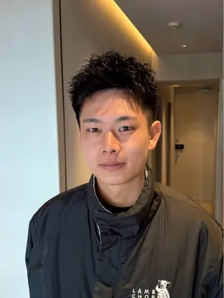 ショート パーマ メンズ 丸山 航輝のヘアスタイル