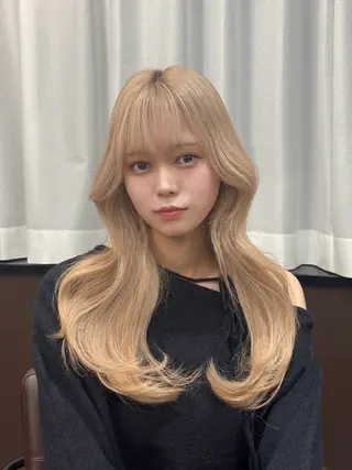 ロング カラー 韓国×髪質改善カラー 💎hinaのヘアスタイル